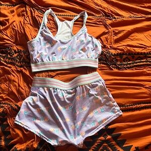 Barbie Women's Lavender Logo Pajama Set